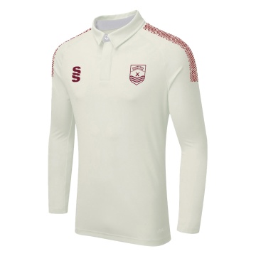 KINROSS-SHIRE CC DUAL LONG SLEEVE CRICKET SHIRT (WOMENS)-Ivory