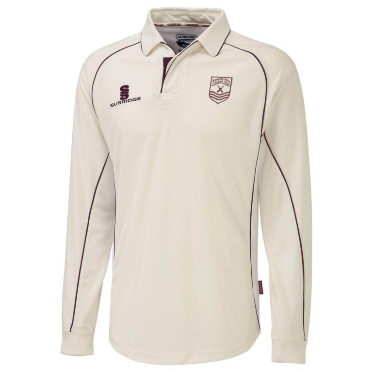 Kinross-shire CC - Premier Long Sleeve Maroon Trim Shirt
