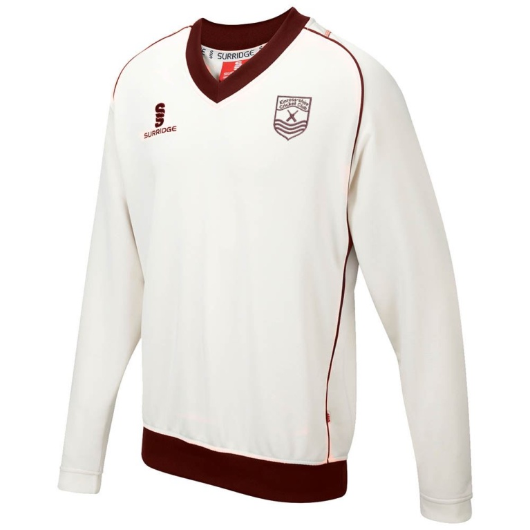 Kinross-shire CC - Long Sleeve Sweater Maroon Trim