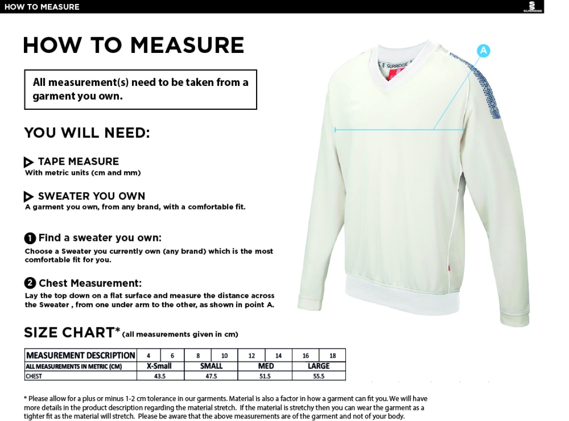 KINROSS-SHIRE CC BLAST LONG SLEEVE WOMEN'S SWEATER - Ivory - Size Guide