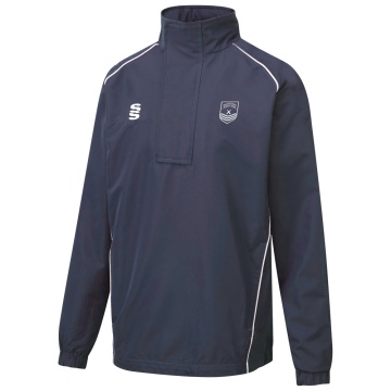 KINROSS-SHIRE CC Dual Curve 1/4 Zip Rain Jacket : Navy